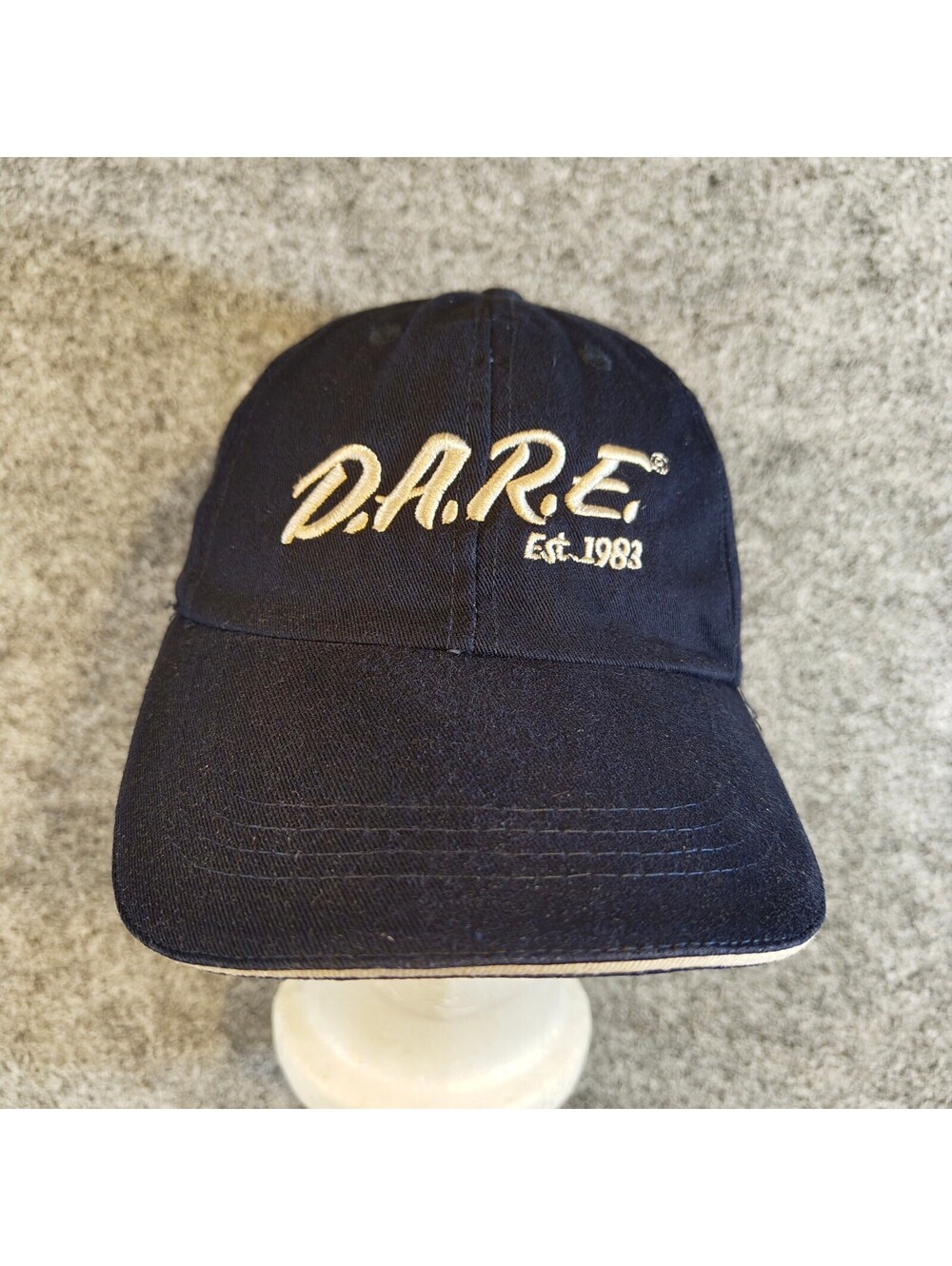 D.A.R.E. Est. 1983 Black Embroidered Baseball Hat Cap Adjustable Strapback